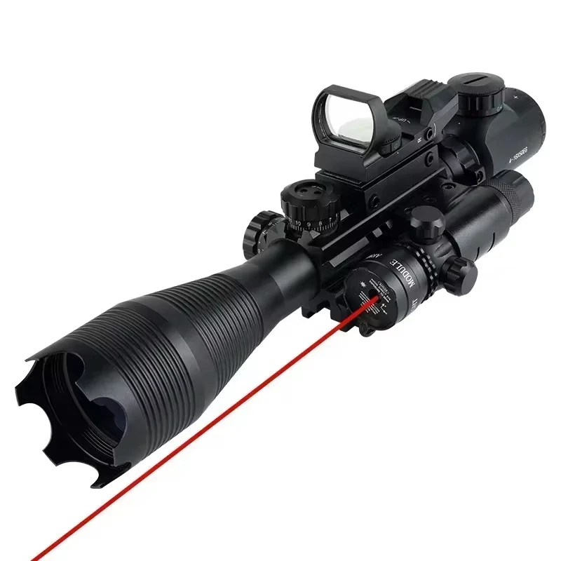 High quality 4-16X50EG outdoor shooting optical sight red and green laser flashlight red dot combination suitable for hunting