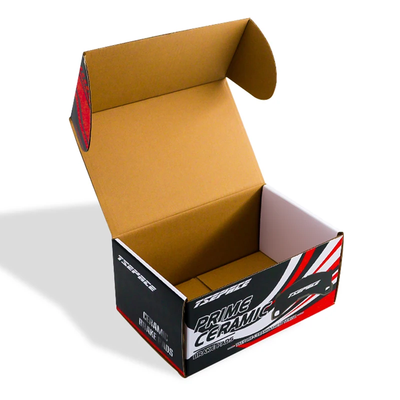 Custom Printed Logo Brake Pads Rigid Carton Corrugated Paper Packaging Boxes Cardboard Shipping Boxes For Auto Parts