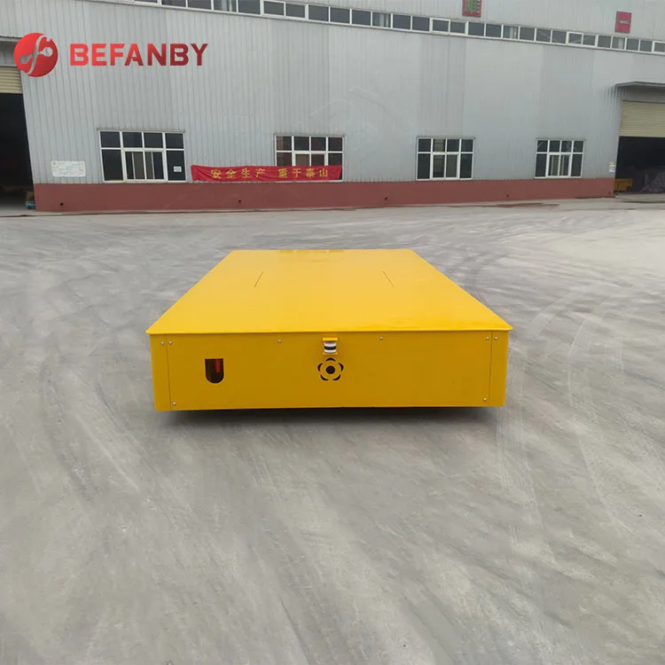 10ton capacity steerable free maintenance battery powered trackless transfer trolley on wheels