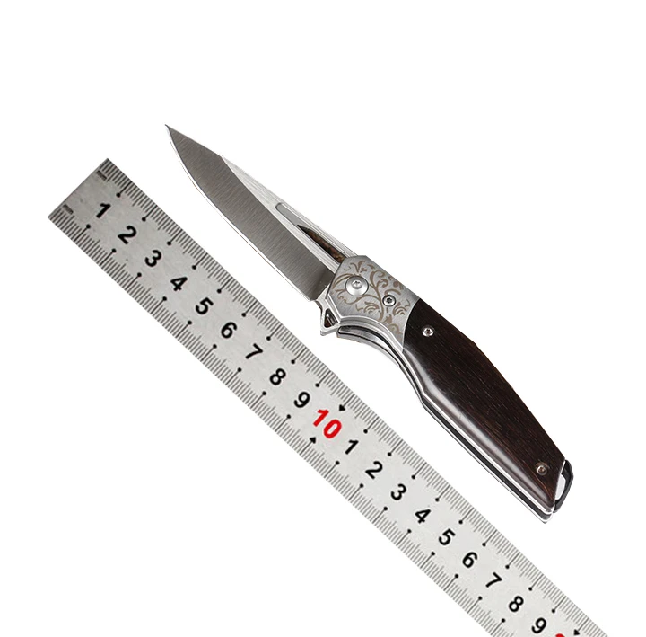 OEM High quality camping hunting wood pocket folding tactical knife survival tool knives wholesale