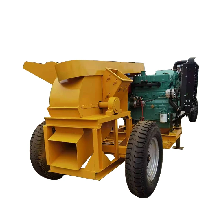 Diesel engine small branch garden waste wood grinder crusher machine for