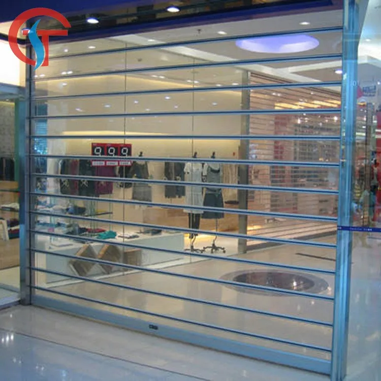 Clear look electric polycarbonate transparent roller shutter/door/gate