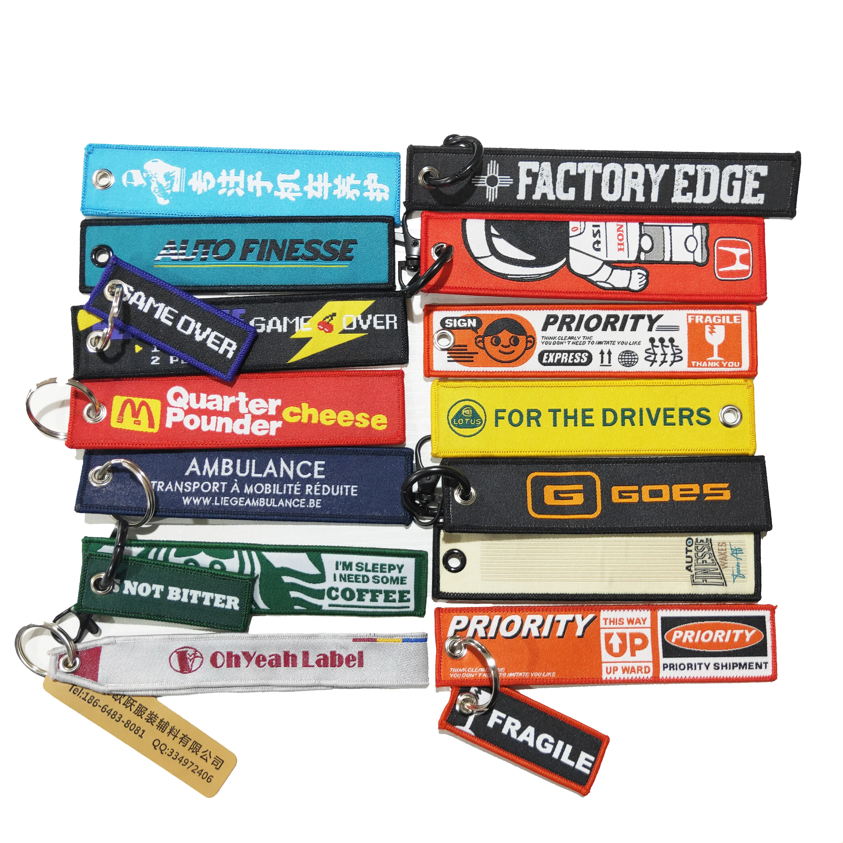 Custom edge key chain, custom logo key chain, keychain with iron ring