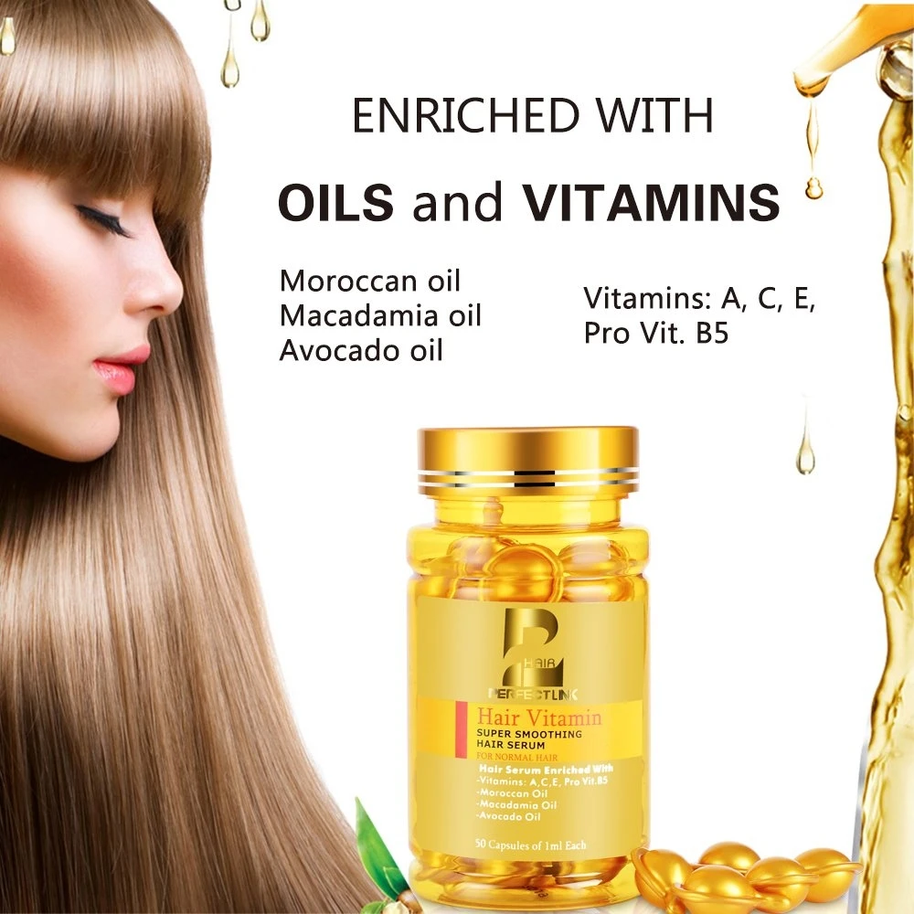 Factory Price Vitamins A C E Moisturizing Hair Care Repair  Hair Growth Oil Serum Capsules For Normal Hair