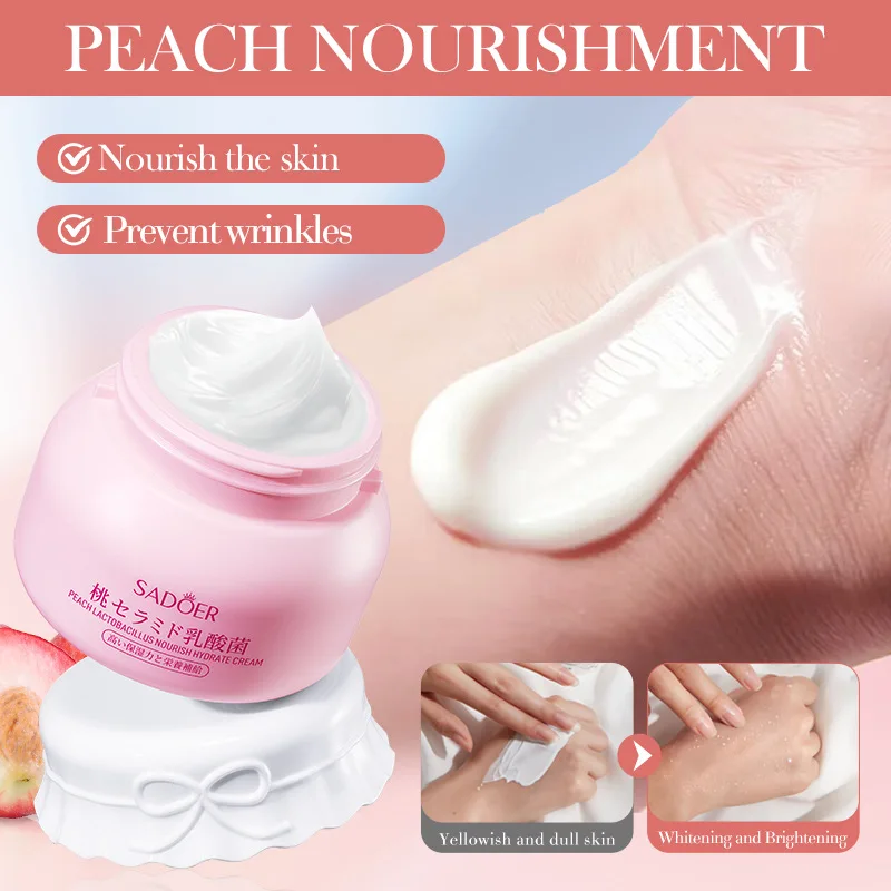 Moisturizing and moisturizing water blasting cream Peach lactobacillus nourishing face cream