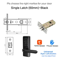 Security Keyless Electronic Door Lock  WiFi Smart Biometric Fingerprint Door Lock  App Digital Fingerprint Door Lock