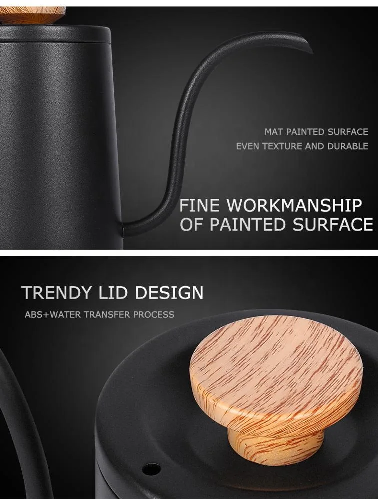 Hot Sale Goose Neck Kettle Metal Sustainable  Gooseneck Kettle Coffee Pot Pour Over Coffee Kettle