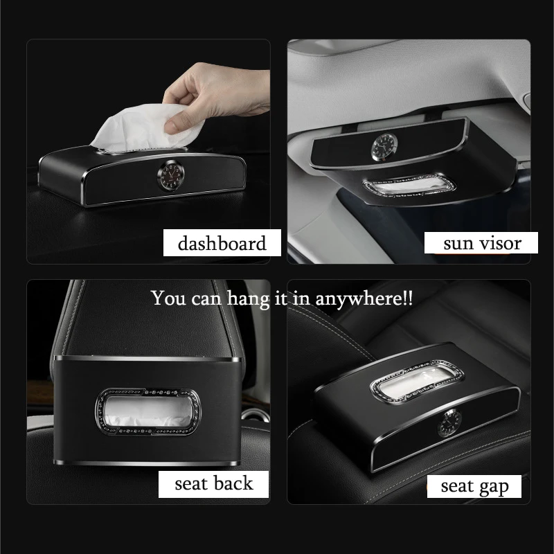 Multi-Function Car Creative Tissue Box Car Armrest Box Car Temporary Parking Number