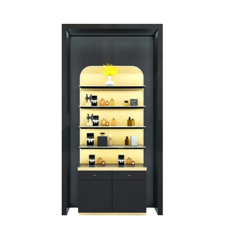 Makeup Wall Showcase Furniture Store Interior Lipstick Floor Stand Cosmetic Shop Fixtures