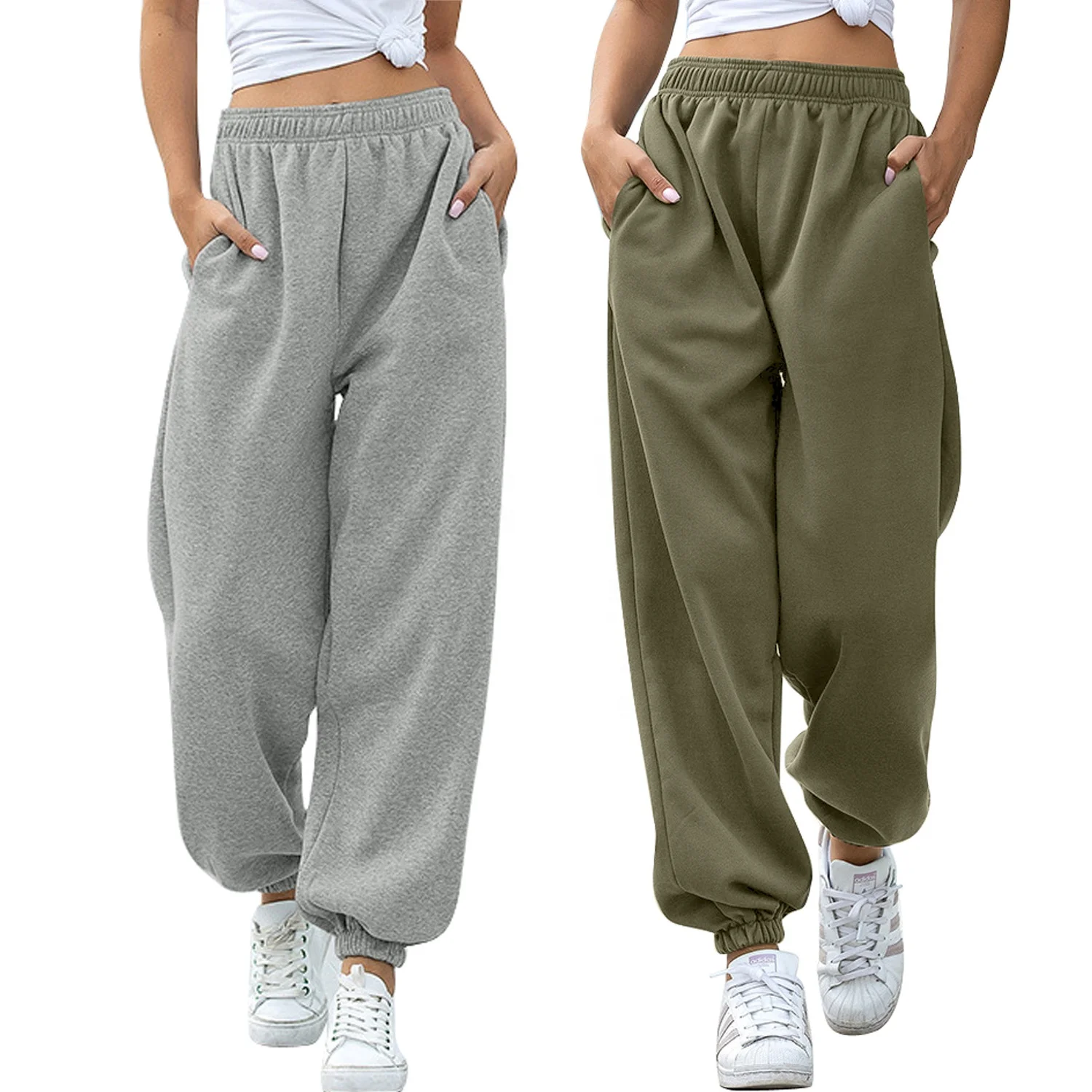 Dec Manufacturer Women Sweat Pant Custom Casual Winter 100% Thick Fleece Unisex Sweat Pants With Logo Embroidery