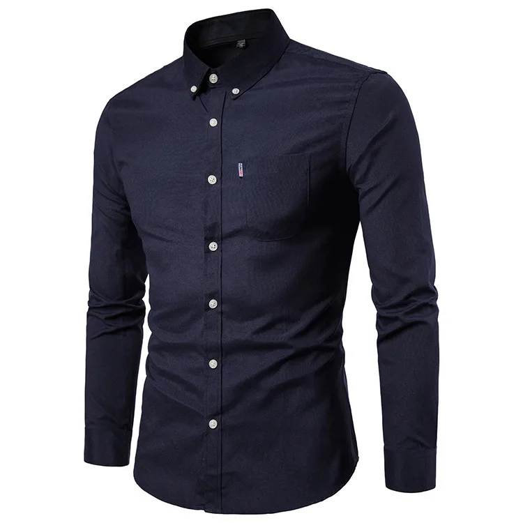 OEM/ODM Formal Shirts Turn-down Collar Solid Color Long Sleeve 2023 New Style Fashionable Shirts