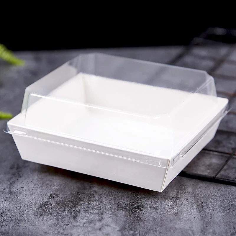 Kraft paper dessert box cake packing plastic package sandwich dessert box