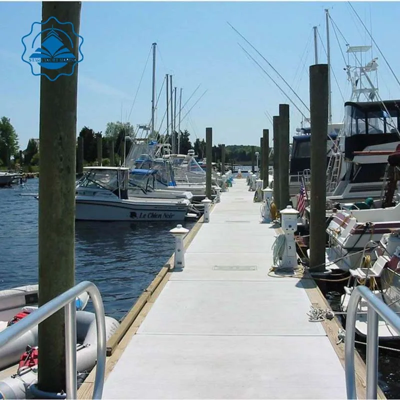 ponton yacht sailing Rotomolding plastic pontoon/ concrete floating dock bridge ships