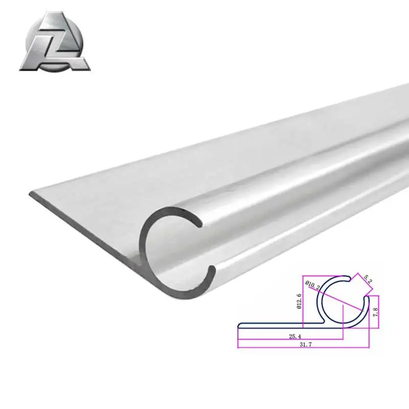 Экструдированный ZJD-KD108 алюминиевый keder рельсы профиль для навесов и холщовая рама палатки