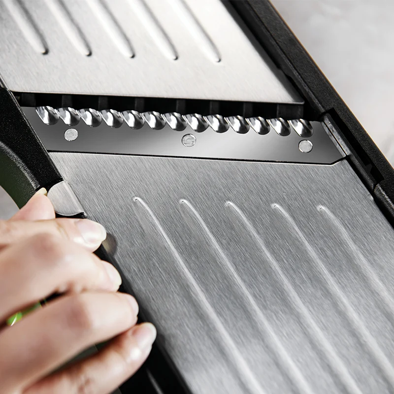 Kitchen Adjustable Blades Manual Stainless Steel Vegetable Mandolin slicer