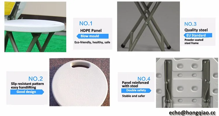 Best sale portable HDPE plastic folding stool for outdoor
