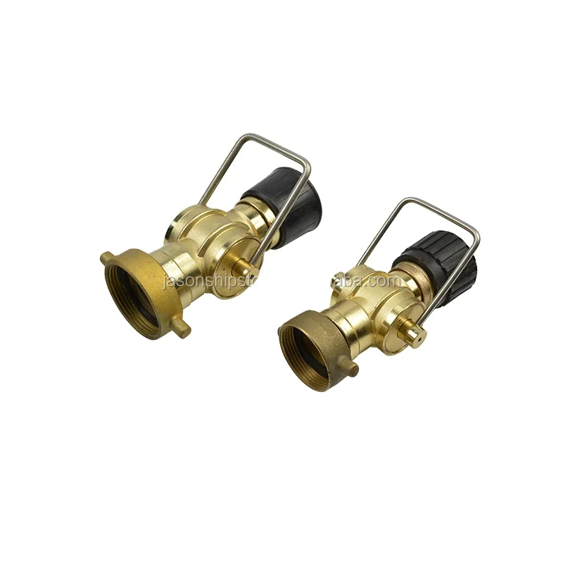 
IMPA 330831S Marine Brass Simple Type 3-Position Fire Hose Nozzle 