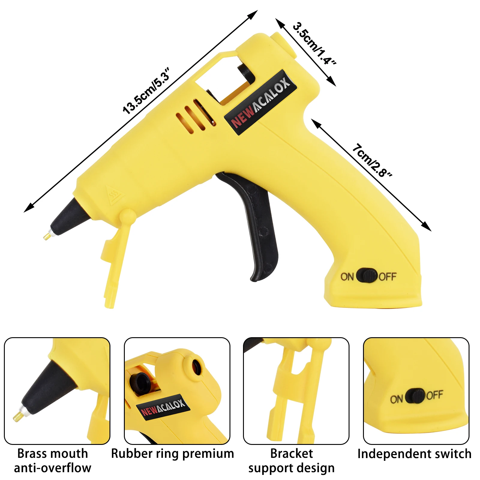 Cordless Hot Glue Gun Kit Fast Preheating Glue Gun 7mm Hot Melt Glue Gun for DIY, Arts & Craft, Home Repairs and Decorations