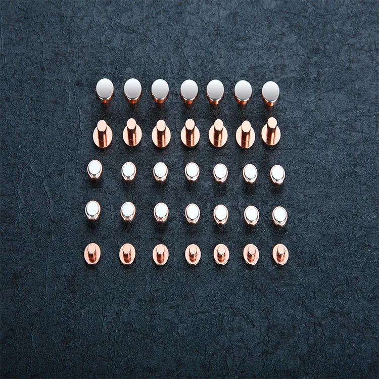 Top Quality Silver Contact AgCdO2 AgNi AgSnO2 Bimetal/Solid/Trimetal Rivet,customizable