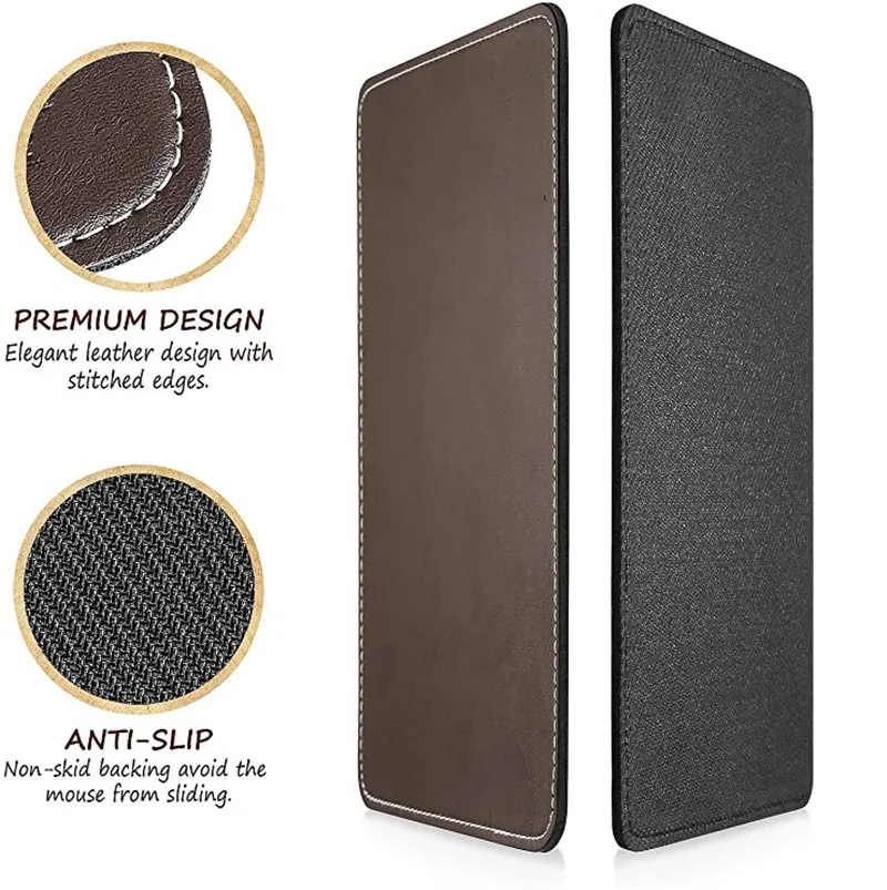 Factory Soft Pu Leather Mouse Mat Waterproof Double Sided Office Desk Mouse Pad