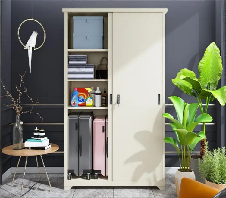 Sliding Door Outdoor Storage Cabinet Waterproof Garden Shed Garden Storage Bin