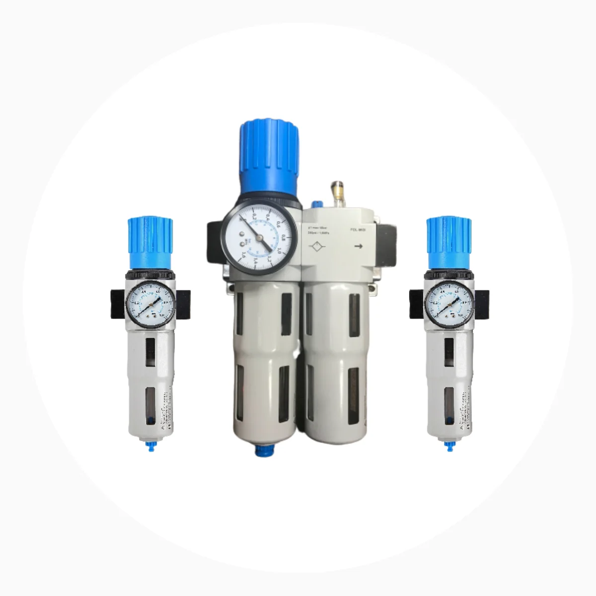 Pneumatic FRL air filter regulator lubricator Manual drain 1/4 3/8 1/2 3/4 inch MIDI  MINI type air source treatment unit