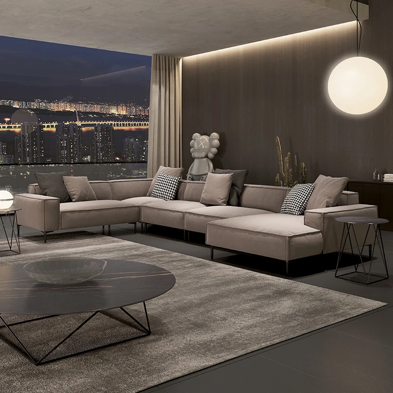 Furnistyle New Design Italiian 7 Seater Sofa Set Designs Villa Modern Couch Living Room Sofa Home Furniture