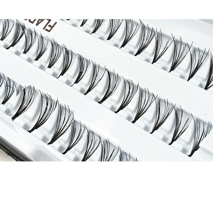  High Quality Cluster Eyelash Extension Flare Individual with/ without Knot