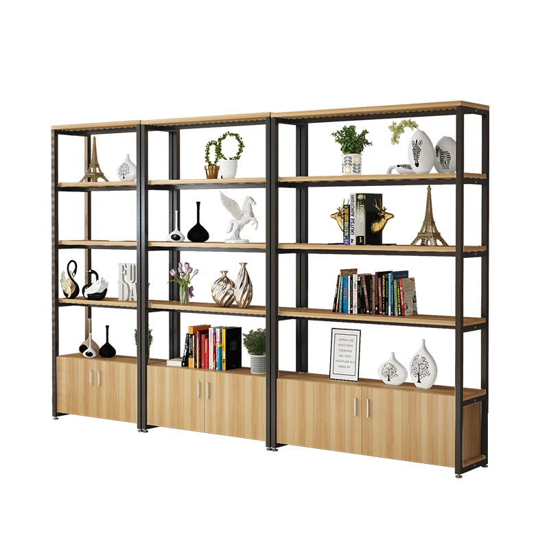 Kitchen Rack Office Bookcase File Storage Cabinet Store Floor Showcase Display Shelves