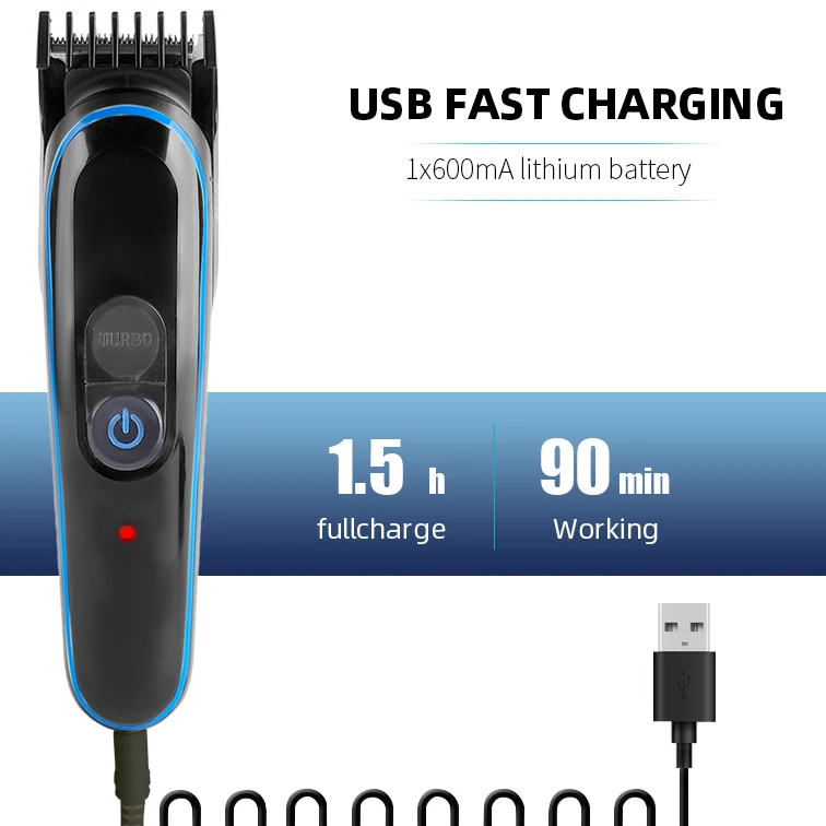 PRITECH USB зарядка 5 головка машинка для стрижки волос набор из нержавеющей стали с лезвием в 1 Набор