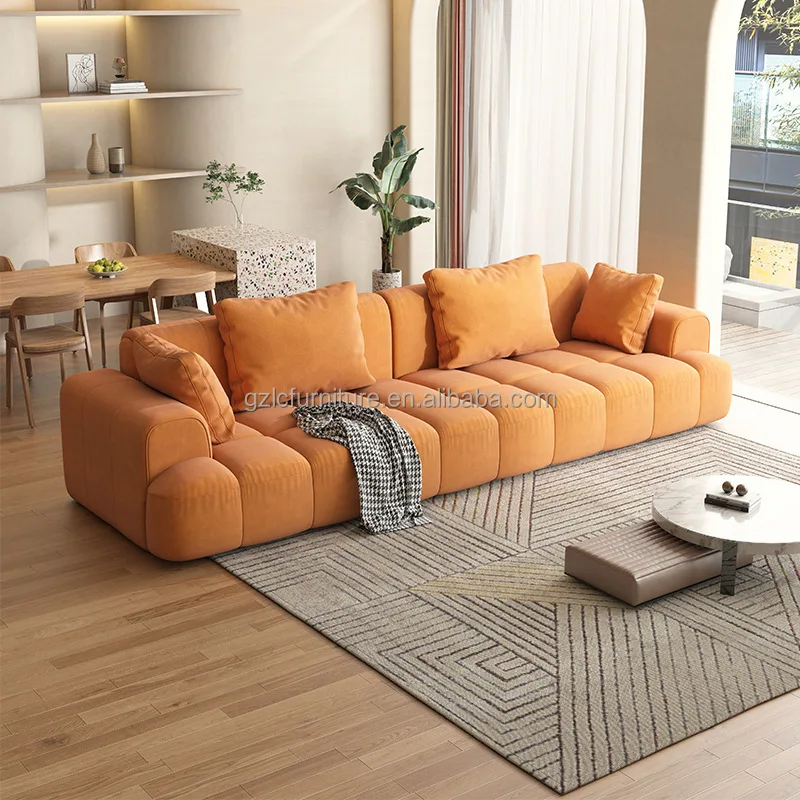 Factory Wholesale Prices Luxury Fabrics Sofa  Villa Sofas Set  Indoor Minimalist Couch Living Room Furniture for Home Hotel