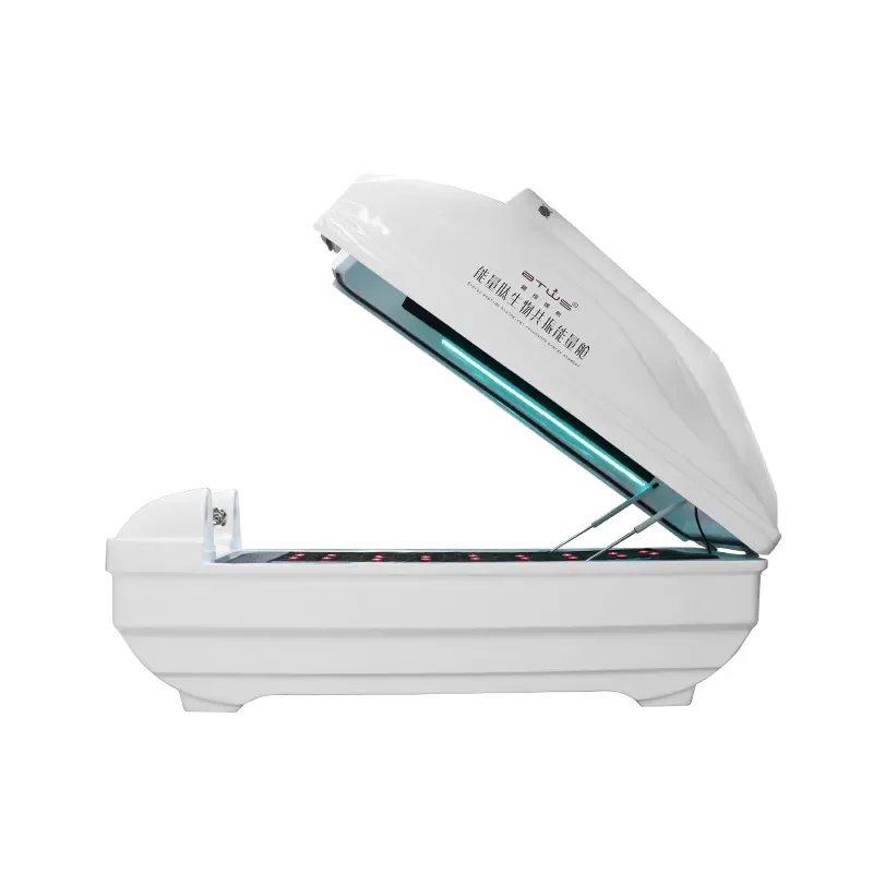 Full Body Spectrum Phototherapy Infrared Graphene Ozone PEMF Massage Spa Steam Capsule Sauna Bed Beauty Machine