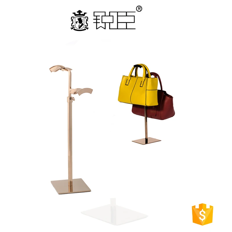 UK Warehouse Double Sides Metal Bag Display Racck Custom Stainless Steel Shoulder Bag Display Stand,Display Rack For Bag