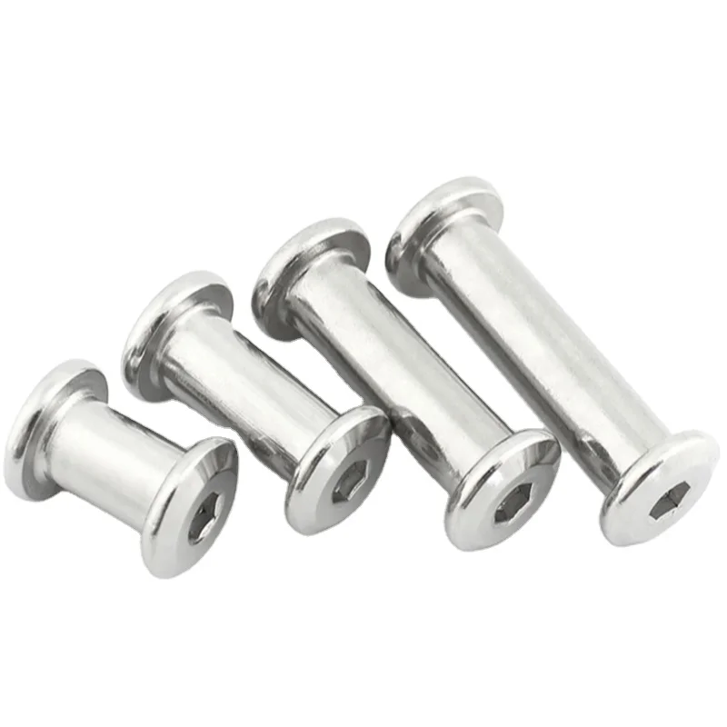 Stainless Steel B8 B8M B8T Hex Socket Drive Male And Female Chicago Binding Screw
