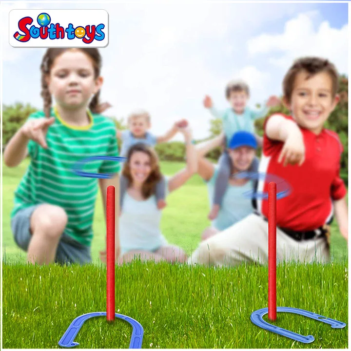 Outdoor Sport Plastic Horseshoe Throwing Game Toy For Kids And Adults