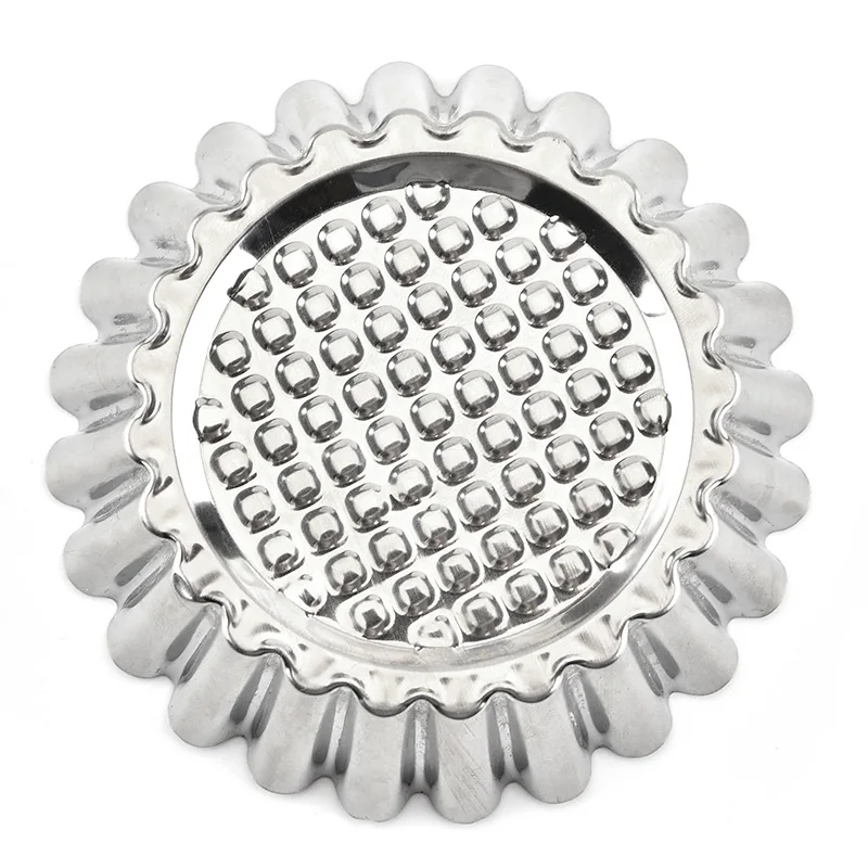 Egg Tart Mold Stainless Steel  Chrysanthemum Round Cake Decorating Tools Baking Tool