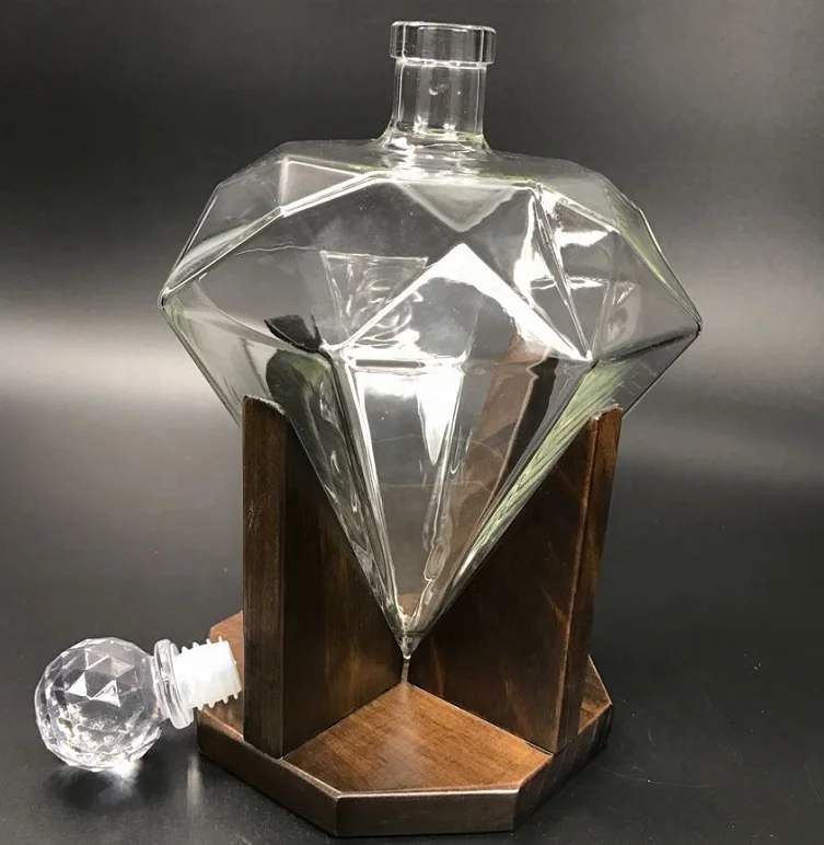1000ml Hand Made Diamond Liquor Decanter Great Gift  Alcohol Whiskey Vodka Rum Wine Tequila Whiskey Decanter For Sale