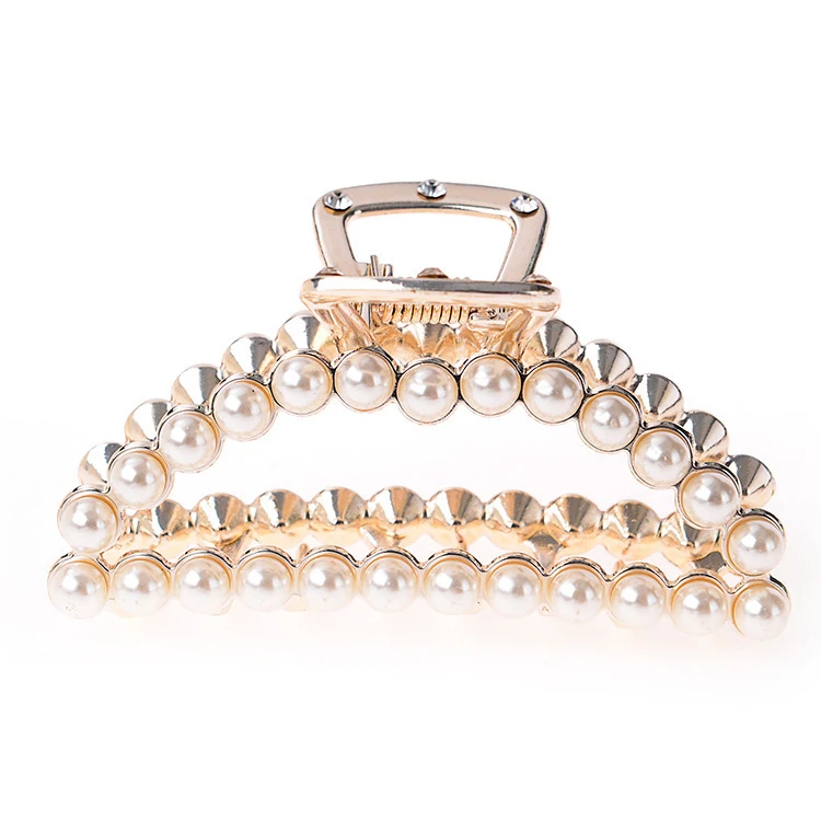 
Different Types Diamond Hairpin Pearl Large Alloy Hairpin Girls Pearl Hairpin Accessories 