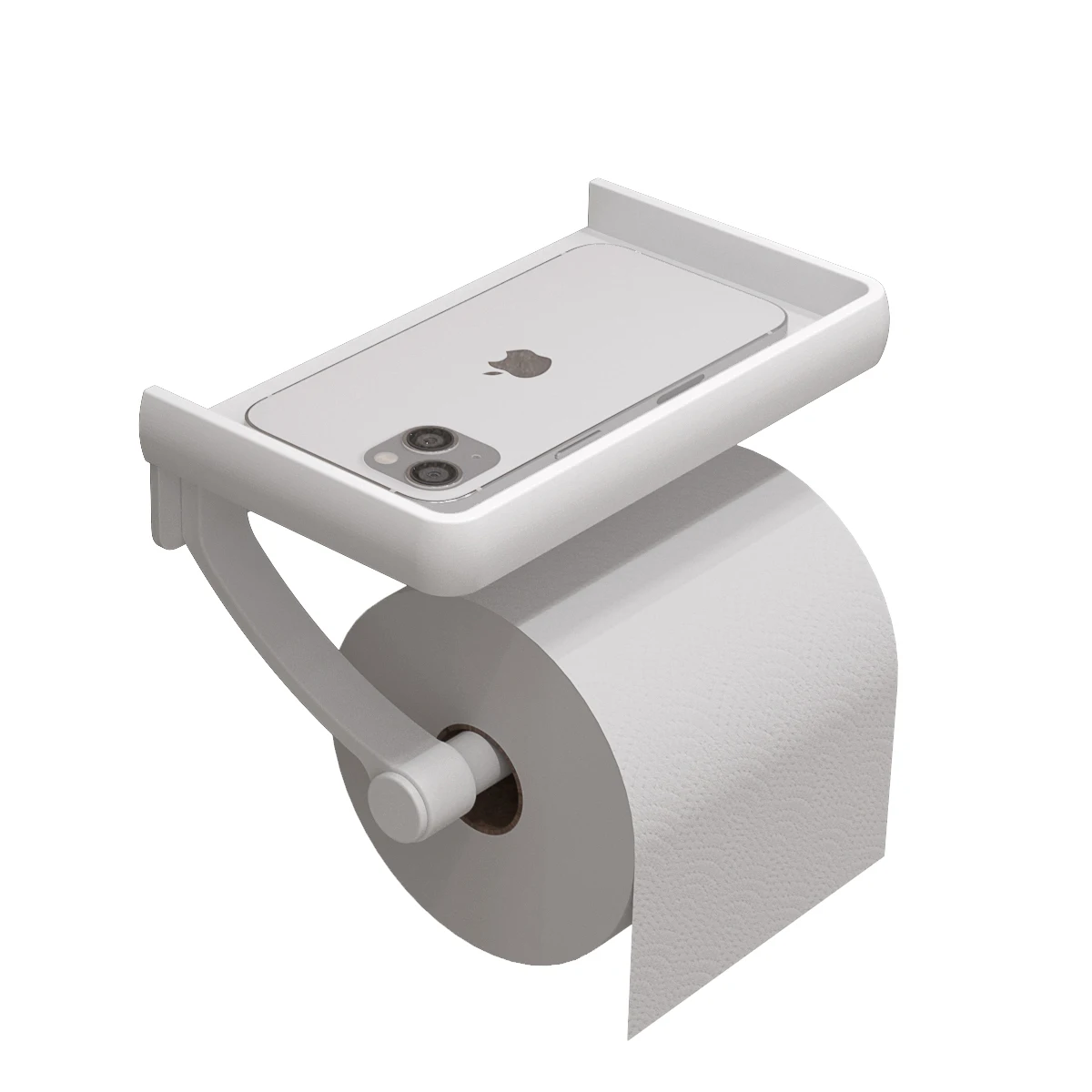 Aluminium Toilet Paper Holder with Shelf Toilet Paper Roll Holder wall mount tissue paper towel holder for bathroom toilet