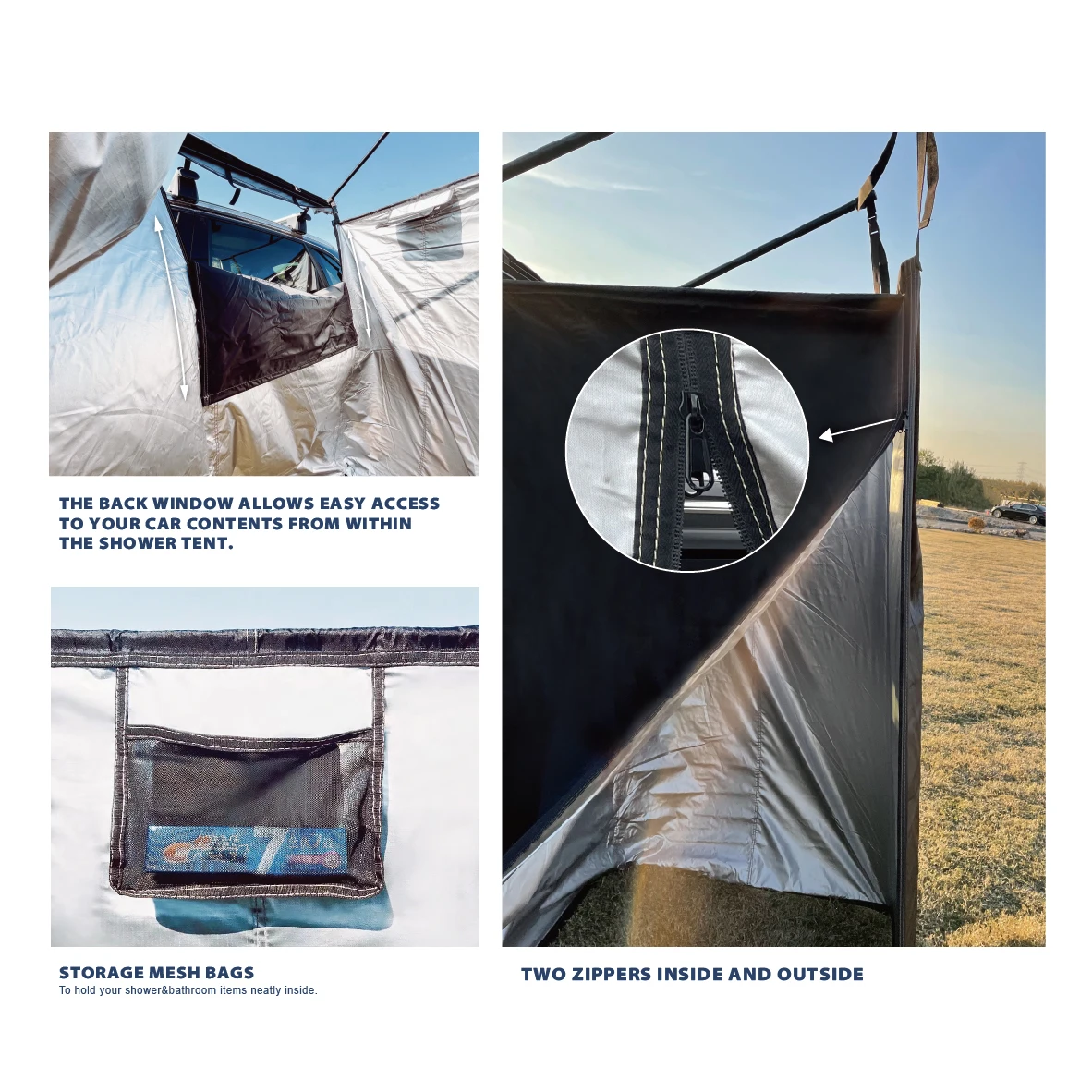 Yescamp Camping Privacy Car Beach Side Awning Shower Tent Toilet Sun Shelter Bathing Tent