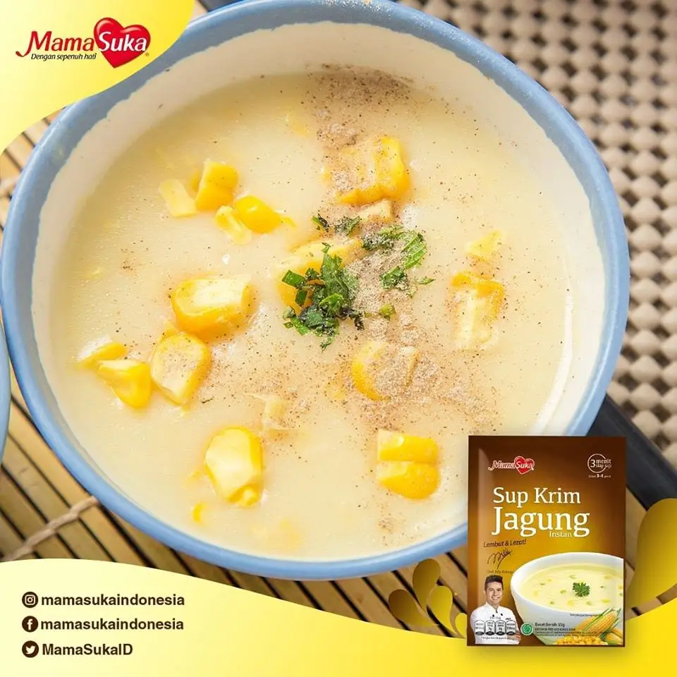
Instant cream soup powder Corn, Chicken, Mushroom 