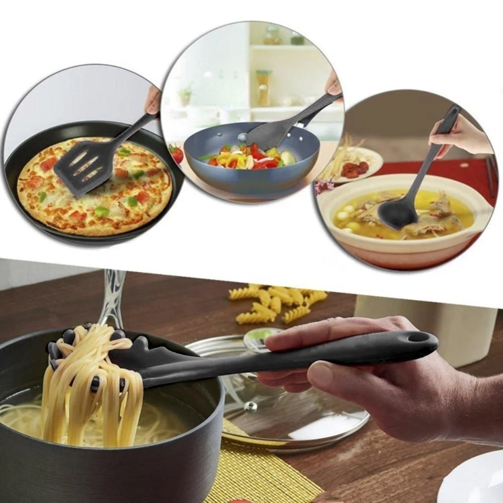 
High Quality Platinum Silicone Kitchen Utensils Spatula/ Tongs/ Fork /Turner/ Basting Brush/ Ladle/whisk etc. 