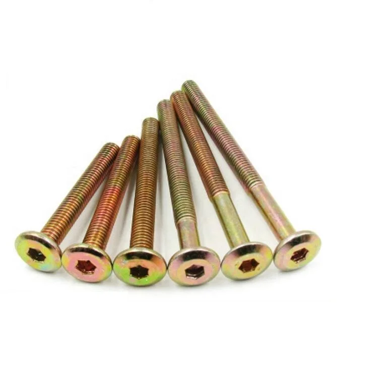 Chrome round head male female chicago binding screw for furniture