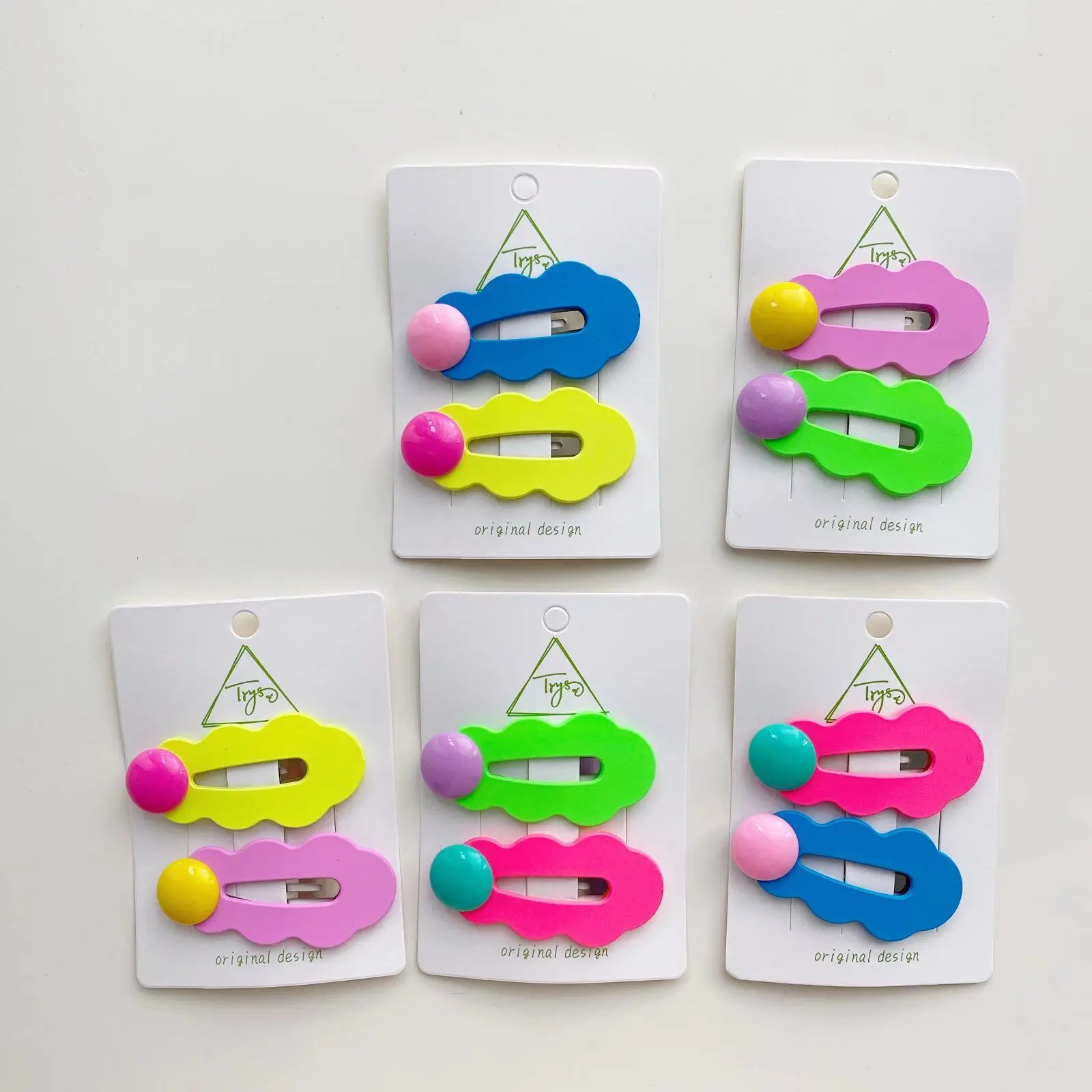 Cute Colorful Beans Design Baby Hair Grip Headwear Accessories Girls Hair Clips