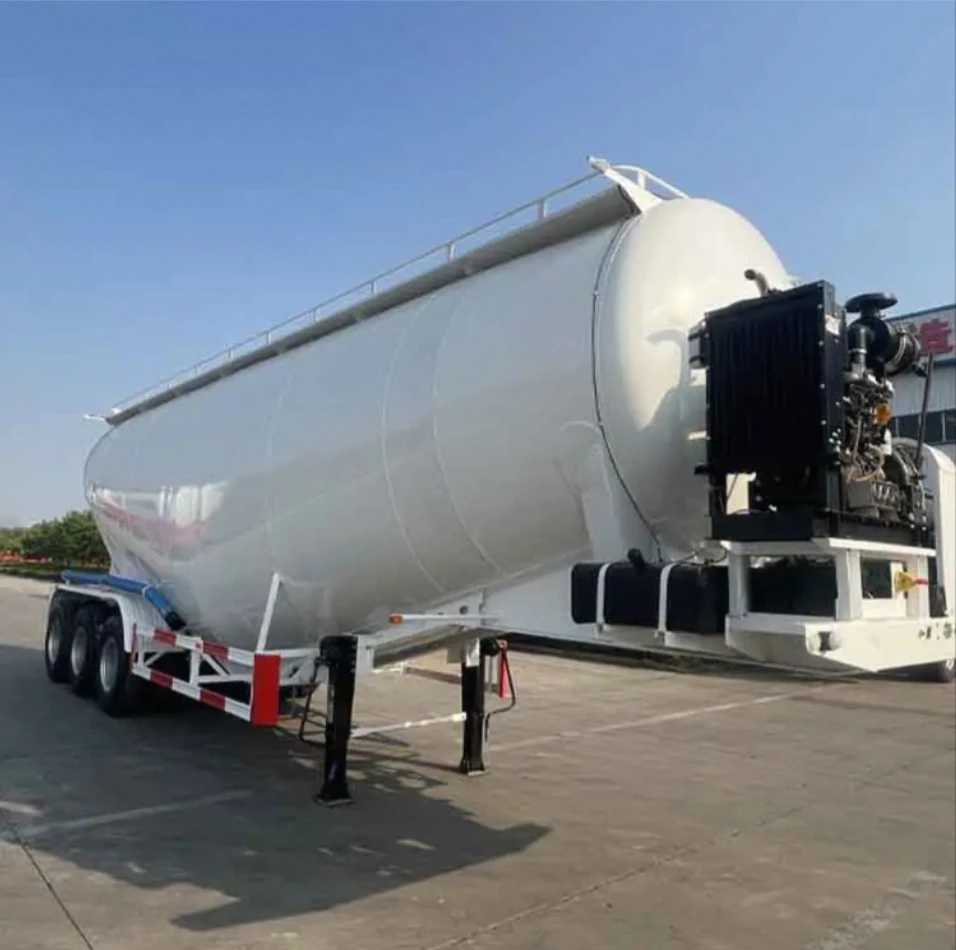 Selling 3 axle 40CBM bulk cement trailer tanker trailer transport truck powder tank trailer