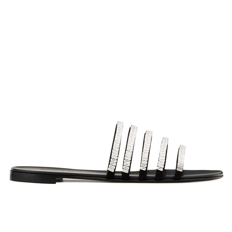 
Crystal Slippers Women Summer Fashion Flat Ladies Slides Trendy Shoes For Women 