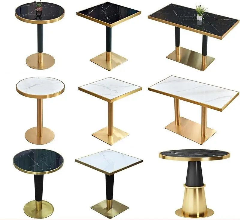 Round board small coffee table popular cake milk tea shop table chair luxury sales office negotiation canteen table