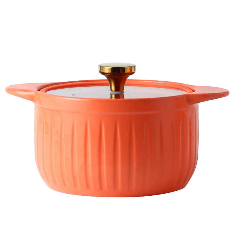 Простая керамическая кастрюля в скандинавском стиле, креативная домашняя кастрюля, керамическая кастрюля, кастрюля для супа, кастрюля с высокой температурой