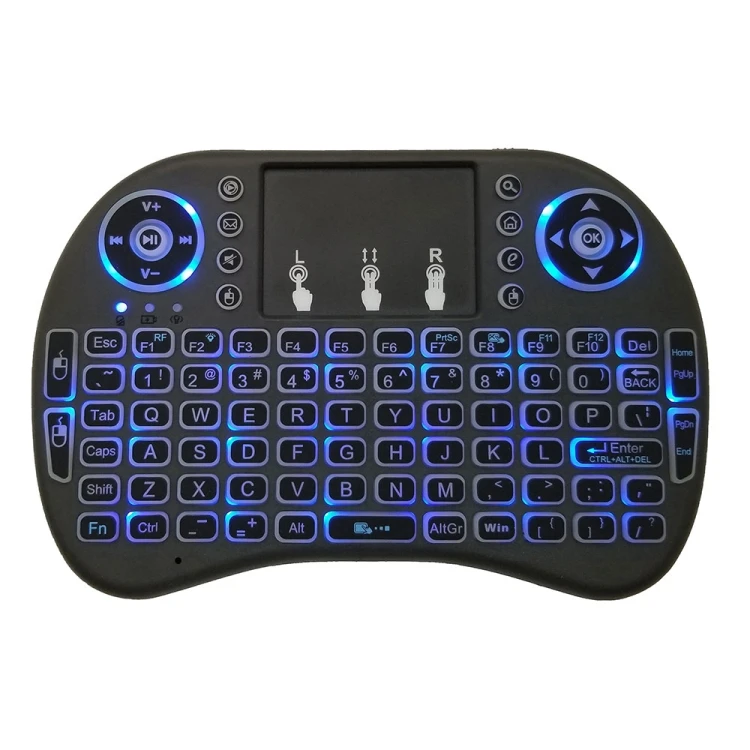 Беспроводная клавиатура i8 Air Mouse с подсветкой и тачпадом для Android TV Box Smart PC Tablet Xbox360 PS3 HTPC