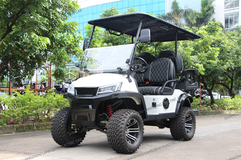 Ithium Battery 48V Golf Car 12V-300W 5Kw 4 Seater Lifted Golf Electric Car 2950*1340*2050Mm